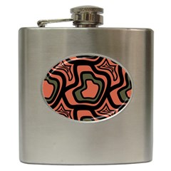Abstract Pattern Geometric Backgrounds Hip Flask (6 Oz) by Eskimos