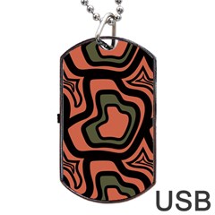 Abstract Pattern Geometric Backgrounds Dog Tag Usb Flash (one Side) by Eskimos