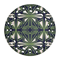 Abstract Pattern Geometric Backgrounds Round Filigree Ornament (two Sides) by Eskimos