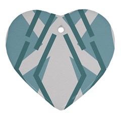 Abstract Pattern Geometric Backgrounds Heart Ornament (two Sides)