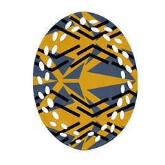 Abstract Pattern Geometric Backgrounds Oval Filigree Ornament (two Sides) by Eskimos