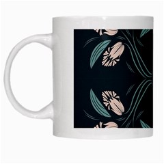 Folk Flowers Floral Art Print Flowers Abstract Art  White Mug by Eskimos