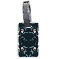 Folk Flowers Floral Art Print Flowers Abstract Art  Luggage Tag (one Side)