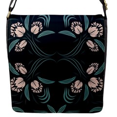 Folk Flowers Floral Art Print Flowers Abstract Art  Flap Closure Messenger Bag (s) by Eskimos