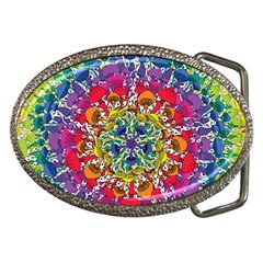 Rainbow Mushroom Mandala Belt Buckles by steampunkbabygirl