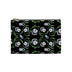 Folk flowers print Floral pattern Ethnic art Cosmetic Bag (Medium)