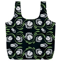 Folk Flowers Print Floral Pattern Ethnic Art Full Print Recycle Bag (xxl) by Eskimos