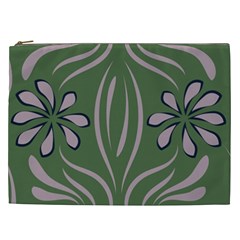 Folk Flowers Print Floral Pattern Ethnic Art Cosmetic Bag (xxl) by Eskimos