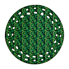 Color Spots Round Filigree Ornament (two Sides) by Sparkle