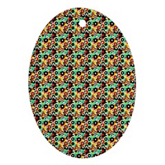 Color Spots Oval Ornament (two Sides) by Sparkle