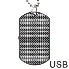 Diamond Pattern Dog Tag Usb Flash (two Sides) by Sparkle