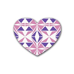 Abstract Pattern Geometric Backgrounds  Rubber Coaster (heart)