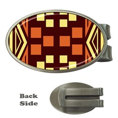 Abstract Pattern Geometric Backgrounds  Money Clips (oval)  by Eskimos