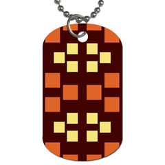 Abstract pattern geometric backgrounds  Dog Tag (One Side)