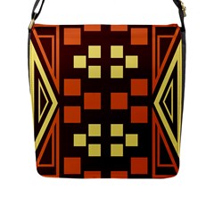 Abstract Pattern Geometric Backgrounds  Flap Closure Messenger Bag (l) by Eskimos
