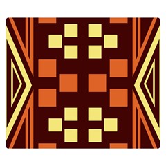 Abstract Pattern Geometric Backgrounds  Double Sided Flano Blanket (small) 