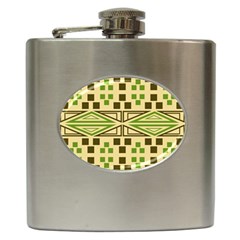 Abstract Pattern Geometric Backgrounds  Hip Flask (6 Oz) by Eskimos