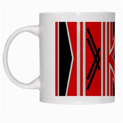 Abstract Pattern Geometric Backgrounds  White Mug by Eskimos