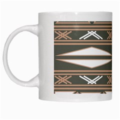 Abstract Pattern Geometric Backgrounds  White Mug by Eskimos