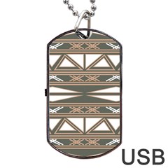 Abstract Pattern Geometric Backgrounds  Dog Tag Usb Flash (two Sides) by Eskimos