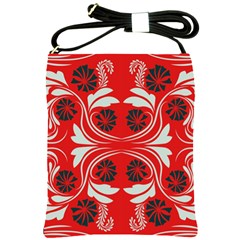 Folk flowers print Floral pattern Ethnic art Shoulder Sling Bag