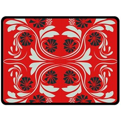 Folk Flowers Print Floral Pattern Ethnic Art Double Sided Fleece Blanket (large)  by Eskimos