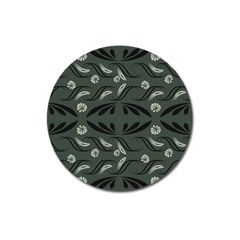 Folk Flowers Print Floral Pattern Ethnic Art Magnet 3  (round) by Eskimos