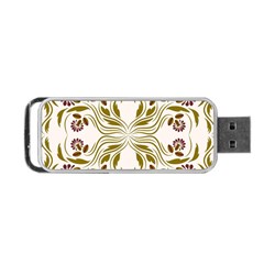 Folk Flowers Print Floral Pattern Ethnic Art Portable Usb Flash (one Side) by Eskimos