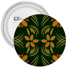 Folk Flowers Print Floral Pattern Ethnic Art 3  Buttons by Eskimos