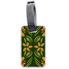 Folk Flowers Print Floral Pattern Ethnic Art Luggage Tag (two Sides) by Eskimos