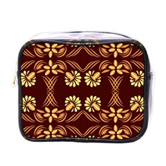 Folk Flowers Print Floral Pattern Ethnic Art Mini Toiletries Bag (one Side) by Eskimos