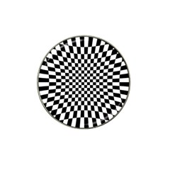 Illusion Checkerboard Black And White Pattern Hat Clip Ball Marker (4 Pack) by Nexatart