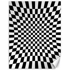 Illusion Checkerboard Black And White Pattern Canvas 18  X 24  by Nexatart