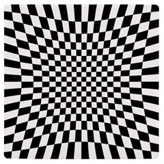 Illusion Checkerboard Black And White Pattern Uv Print Square Tile Coaster 