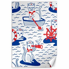 Nautical Cats Seamless Pattern Canvas 20  X 30 