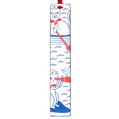 Nautical Cats Seamless Pattern Large Book Marks by Jancukart