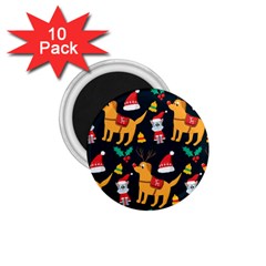 Funny Christmas Pattern Background 1 75  Magnets (10 Pack) 