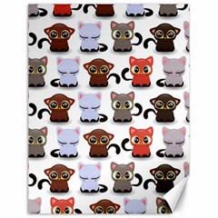 Seamless Pattern With Cute Little Kittens Various Color Canvas 18  X 24 