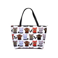 Seamless Pattern With Cute Little Kittens Various Color Classic Shoulder Handbag by Jancukart