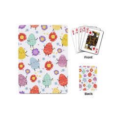 Easter Seamless Pattern With Cute Eggs Flowers Playing Cards Single Design (mini) by Jancukart