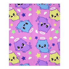 Seamless Pattern With Cute Kawaii Kittens Shower Curtain 60  X 72  (medium)  by Jancukart