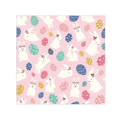 Cute Bunnies Easter Eggs Seamless Pattern Square Satin Scarf (30  X 30 ) by Jancukart