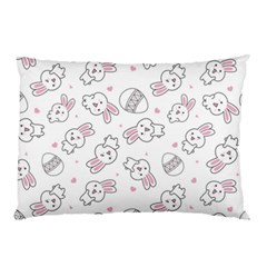 Cute Pattern With Easter Bunny Egg Pillow Case (two Sides) by Jancukart