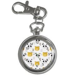 Seamless Pattern Cute Animals Key Chain Watches