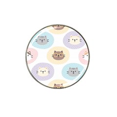 Cute Cat Seamless Pattern Background Hat Clip Ball Marker