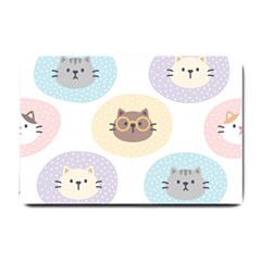 Cute Cat Seamless Pattern Background Small Doormat 