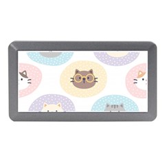 Cute Cat Seamless Pattern Background Memory Card Reader (mini)