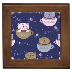 Cute Kittens Sleep Sweetly Mugs Framed Tile