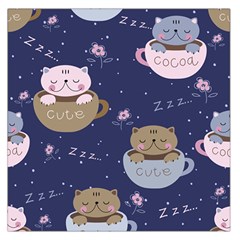 Cute Kittens Sleep Sweetly Mugs Square Satin Scarf (36  X 36 ) by Jancukart