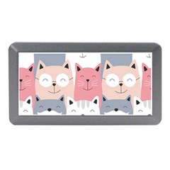 Cute Seamless Pattern With Cats Memory Card Reader (mini)